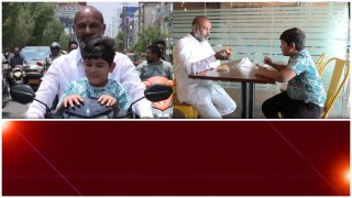 Familyతో Bandi Sanjay సరదాలు.. అల్లుడితో బైక్ రైడ్ | Oneindia Telugu
