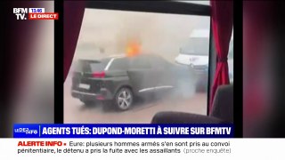 Convoi pénitentiaire attaqué: les images de la voiture qui a bloqué les agents au péage d'Incarville
