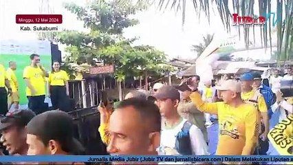 Peserta Geopark Run Sukabumi 2024, Antusias Mengikuti Permainan Sunda Tradisional