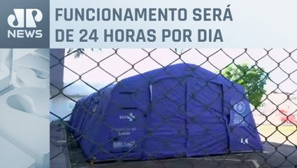 Primeiro hospital de campanha de Porto Alegre é montado
