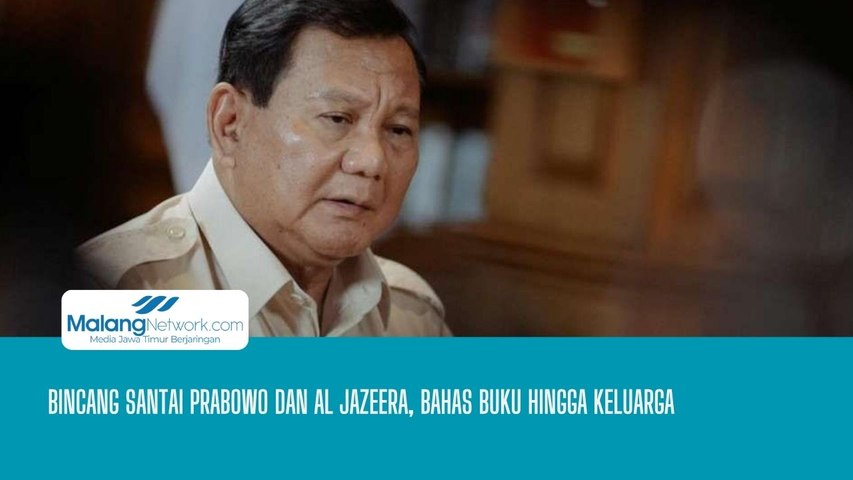 Prabowo Bincang Santai Dengan Al Jazeera, Bahas Buku Hingga Keluarga