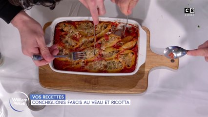 Vos recettes : conchiglionis farcis au veau et ricotta !
