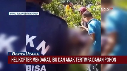 Seorang Ibu dan Anak Tertimpa Dahan Pohon Saat Heli yang Ditumpangi Jokowi Mendarat
