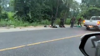 Pobladores golpean a supuestos asaltantes en el Puerto Cortés