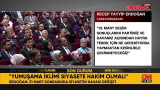 Erdoğan'dan 31 Mart seçim sonuçlarıyla ilgili açıklama: Yeni isimlerle devam edeceğiz