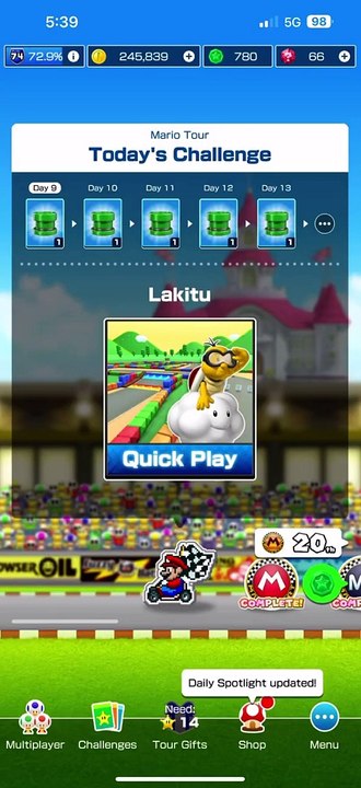 Mario Kart Tour - Today’s Challenge Gameplay Day 9 (Mario Tour 2024)