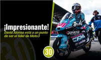 David Alonso a un punto de ser líder de Moto3 tras su tercera victoria