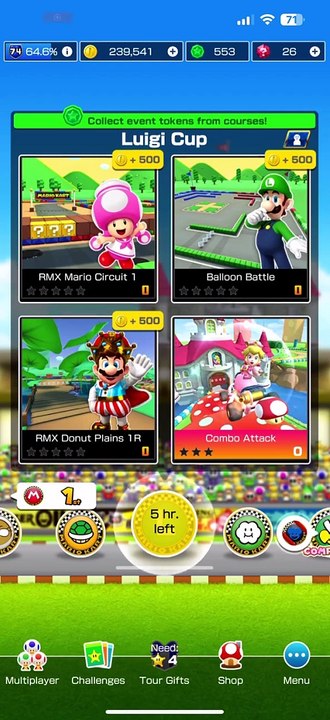 Mario Kart Tour - Luigi Cup Coins Aplenty Gameplay (Mario Kart Tour 2024)
