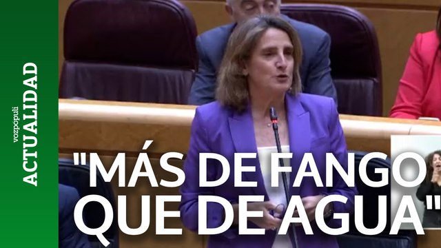 El PP, a Ribera: Usted es más de fango que de agua