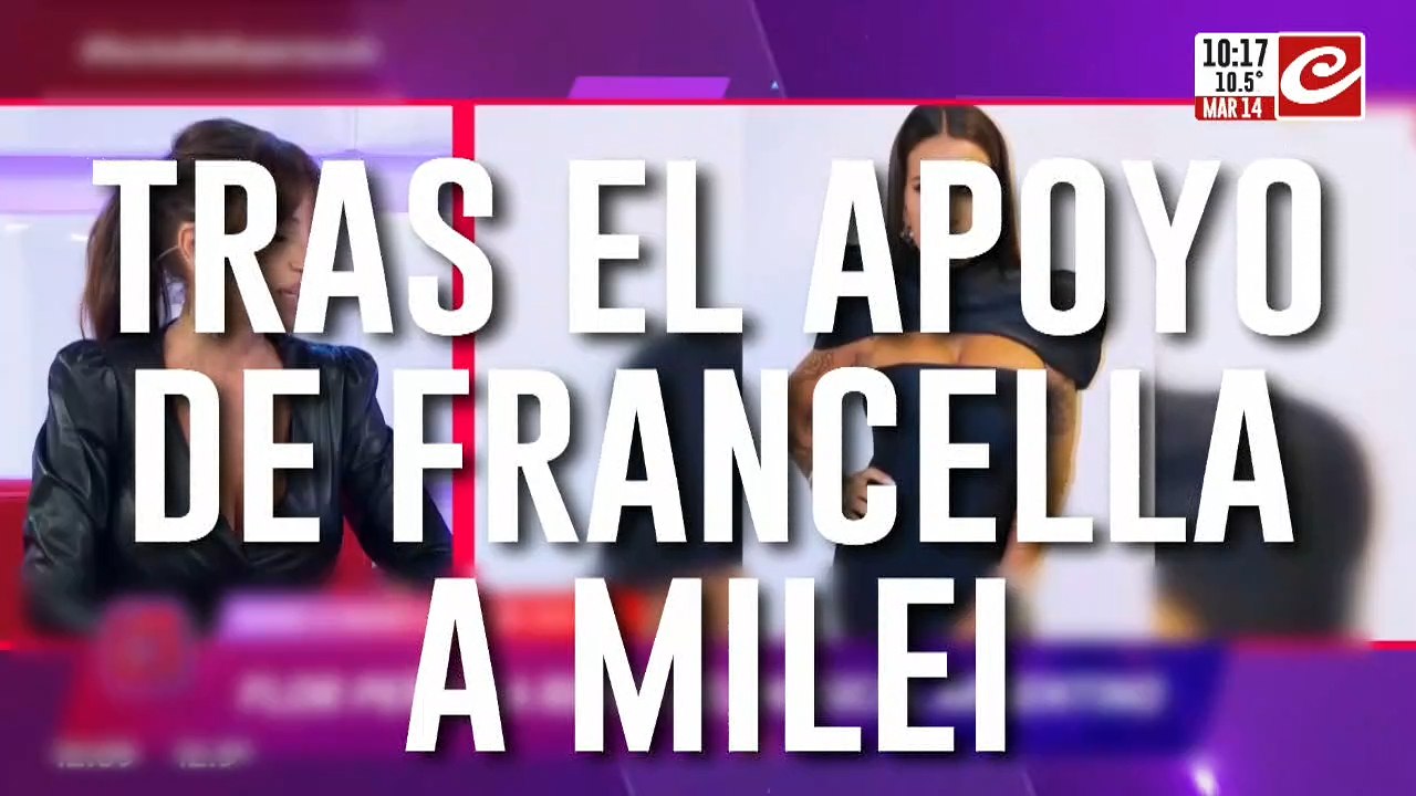 Florencia Peña defendió a Francella por su apoyo a Milei