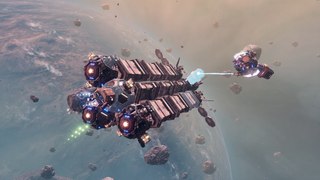 In der neuen Weltraum-Sim Starminer könnt ihr gigantische Kampfschiffe zusammenschrauben
