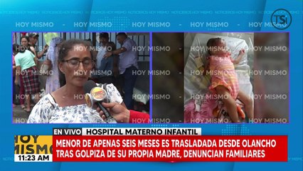 Menor de 6 meses hospitalizada tras ser golpeada por su madre
