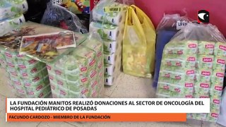 La Fundación Manitos realizó donaciones al sector de oncología del Hospital Pediátrico de Posadas