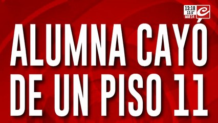 Una estudiante cayó de un piso 11 y sufrió múltiples fracturas