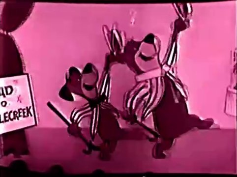 1960s Huckleberry Hound and Yogi Bear dancing for Kellogg's TV commercial