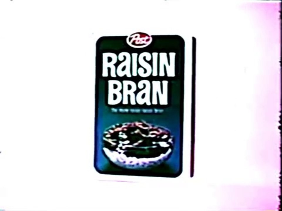 1960s Post Raisin Bran - raisins portrayed by HUMANS TV commercial