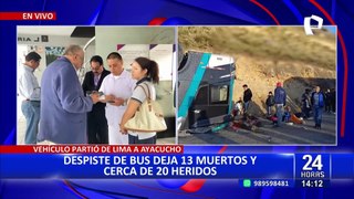 Familiares de pasajeros de bus que se despistó en Ayacucho exigen explicaciones a empresa