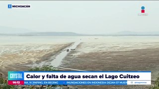 El calor y falta de agua está secando el Lago de Cuitzeo
