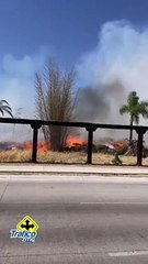 Varias hectáreas y una casa rodante resultaron afectadas por un incendio, los bomberos ya se encuentran en el lugar