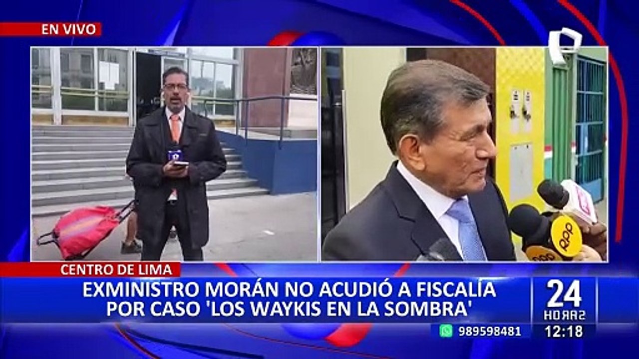 "Los Waykis en la Sombra": Exministro Carlos Morán no acudió a declarar ante la Fiscalía