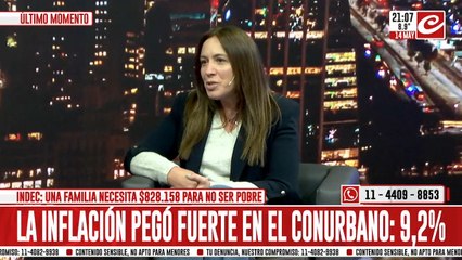 María Eugenia Vidal: "Los datos hablan por si mismo, no hay que reinterpretarlo"