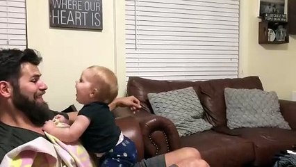 Daddy shaved his beard