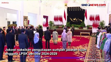Jokowi Resmi Lantik 7 Anggota LPSK Periode 2024-2029 di Istana Negara
