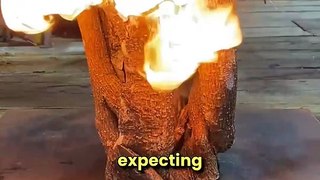 Molten Glass Meets Wood: FIRE & SURREAL! | You Won't Believe This!