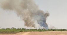 जिले के रजवड़ मैदान में एक बार फिर लगी आग, देखें वीडियो