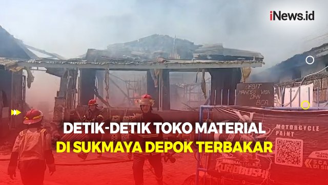 Kebakaran Hanguskan Toko Material di Sukmajaya Depok, 8 Unit Damkar Dikerahkan