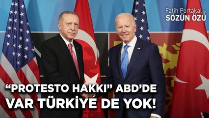 “PROTESTO HAKKI” ABD’DE VAR TÜRKİYE DE YOK! ERDOĞAN YİNE FARKLI KONUŞTU