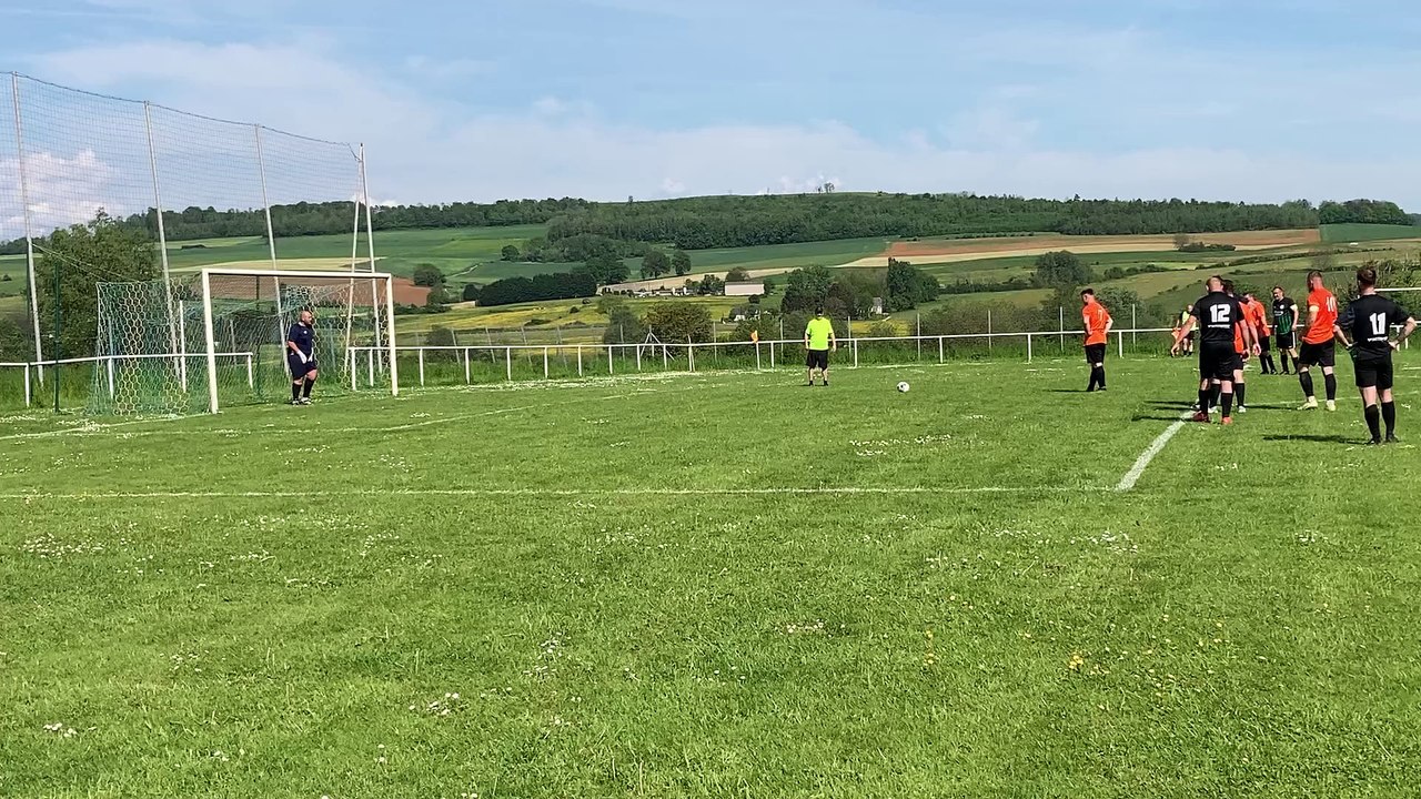 But de Killyan Naud lors du déplacement à Donchery B (victoire 4-0)