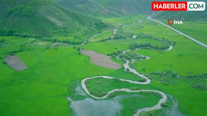 Güzeldere Vadisi'ndeki Menderesler Havadan Görüntülendi