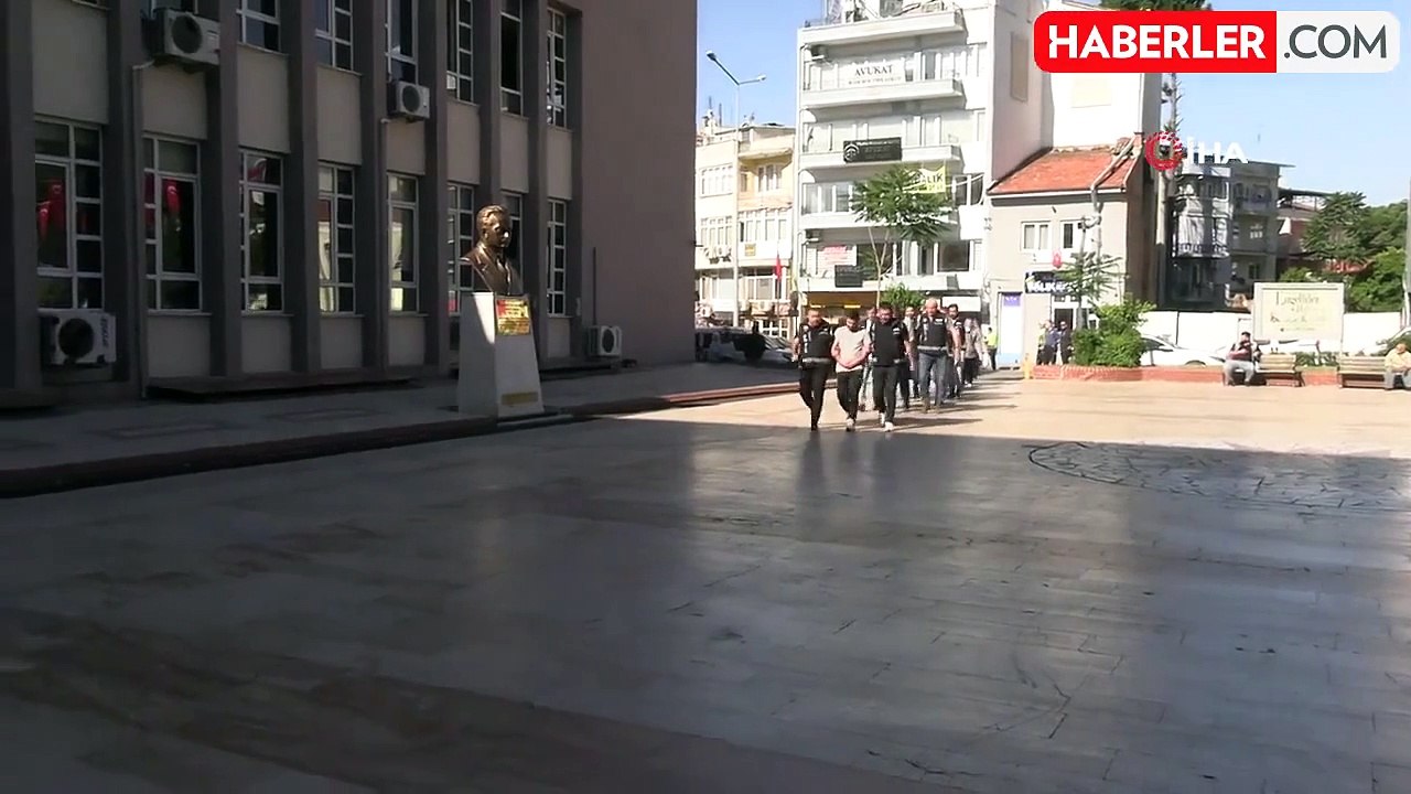 Aydın'da KISKAÇ-15 Operasyonun Şüphelileri Adliyeye Sevk Edildi