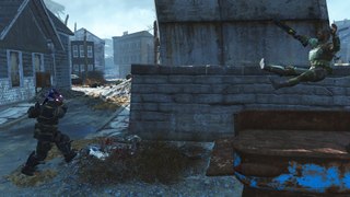 Fallout 4: Wir verkloppen eine Gruppe Gunner mit unserem Baseballschläger