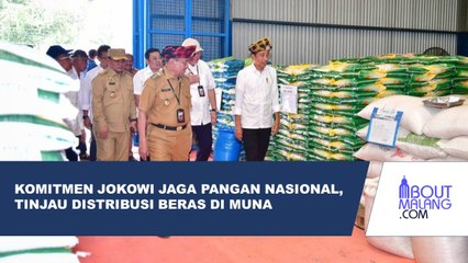 JOKOWI TINJAU DISTRIBUSI BERAS DI MUNA DAN PASTIKAN STABILITAS PANGAN NASIONAL