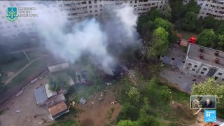 Ukraine : incendie et dégâts après des frappes russes qui ont fait 20 blessés à Kharkiv