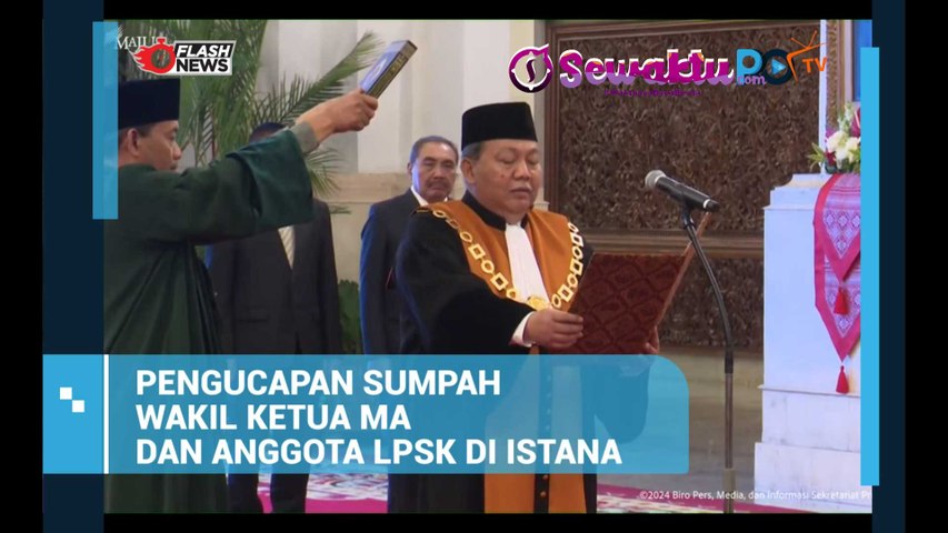 Disaksikan Presiden Jokowi, Ini Dia Momen Pengucapan Sumpah Wakil Ketua MA dan Anggota LPSK di Instana