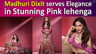Madhuri Dixit serves Elegance in Stunning Pink lehenga
