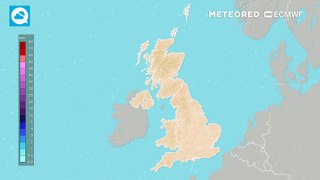 UK modelled accumulated precipitation for the next few days