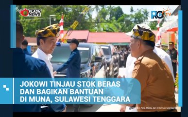 Jokowi Cek Stok Beras dan Bagikan Bantuan  di Muna, Sulawesi Tenggara