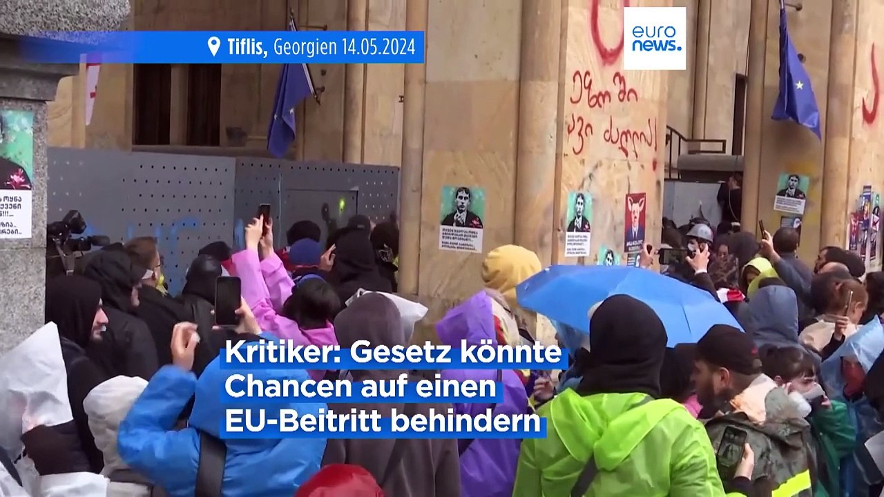Georgien: 'Agentengesetz' soll EU-Beitritt 'fördern'. USA drohen mit Sanktionen