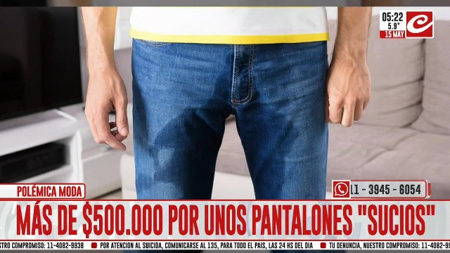 Los jeans manchados de orina son furor de ventas en el mundo