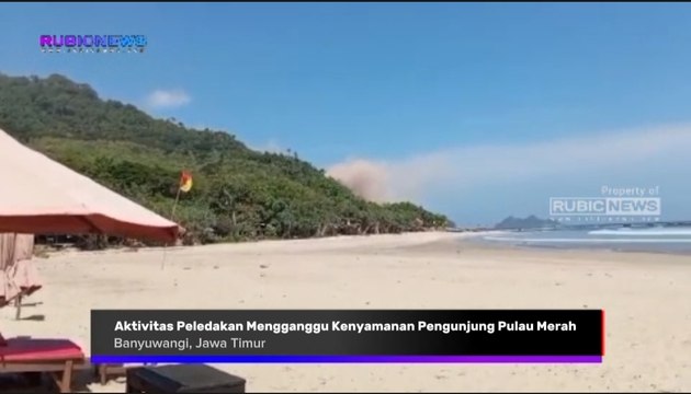 Aktivitas Peledakan di Area Tambang Emas PT Bumi Suksesindo (BSI) Mengganggu Kenyamanan Pengunjung Pulau Merah, Ini Keluhan Pengelola Wisata