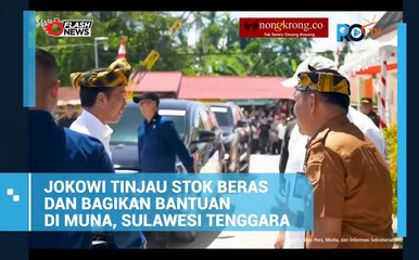Jokowi Tinjau Stok Beras dan Beri Bantuan Beras di Kabupaten Muna