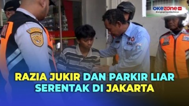 Petugas Gabungan Razia Jukir dan Parkir Liar di 5 Wilayah DKI Jakarta