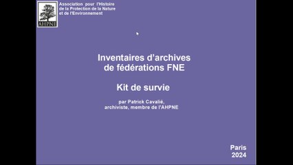 Comment réaliser un inventaire d’archives de fédérations FNE