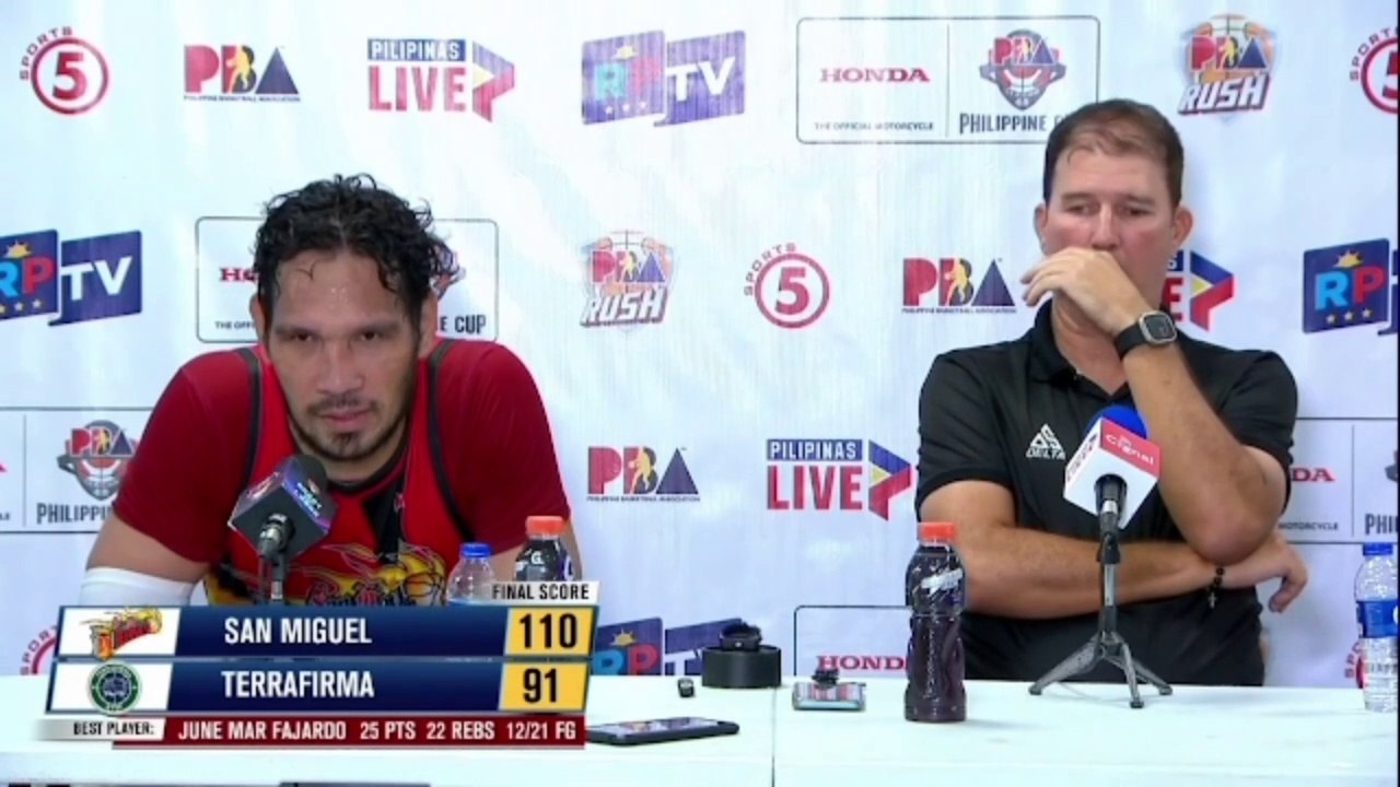 Interview with Best Player June Mar Fajardo and Coach Jorge Gallent [May 15, 2024]