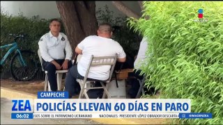Policías de Campeche llevan 60 días en paro
