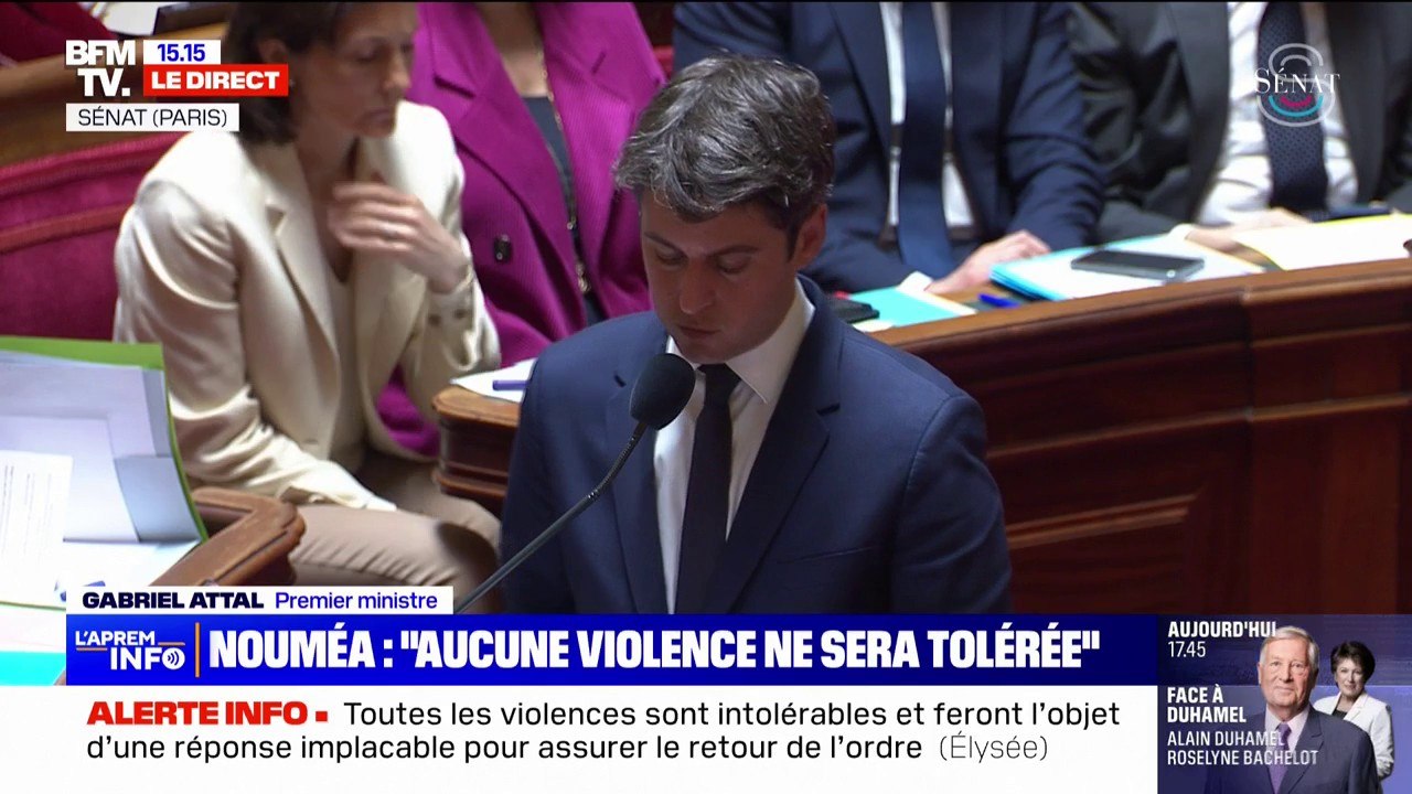 Gabriel Attal: "Le président de la République a écrit à l'ensemble des responsables calédoniens pour leur proposer de se réunir à Paris et de tenter à nouveau de trouver un consensus"